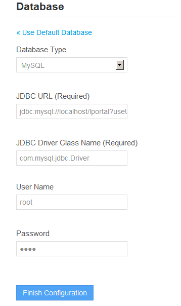 Konfigurasi Database Liferay