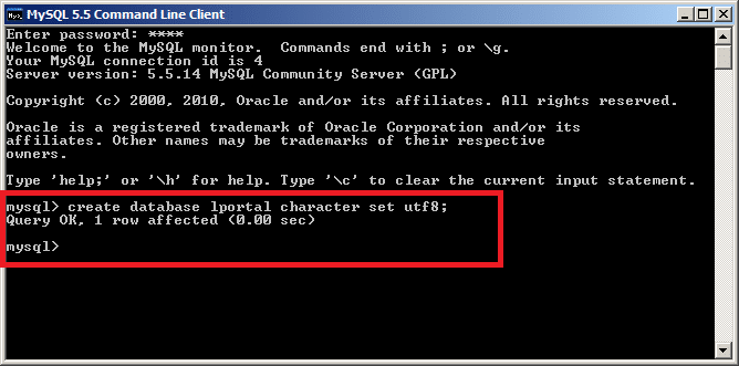 Create Database for Liferay